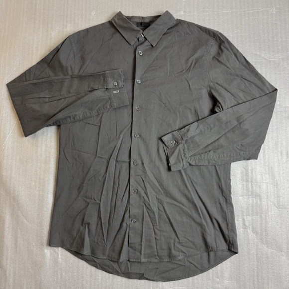 ATM Anthony Thomas Melillo Mens M Gray Button Down Long Sleeves Shirt - Picture 2 of 7